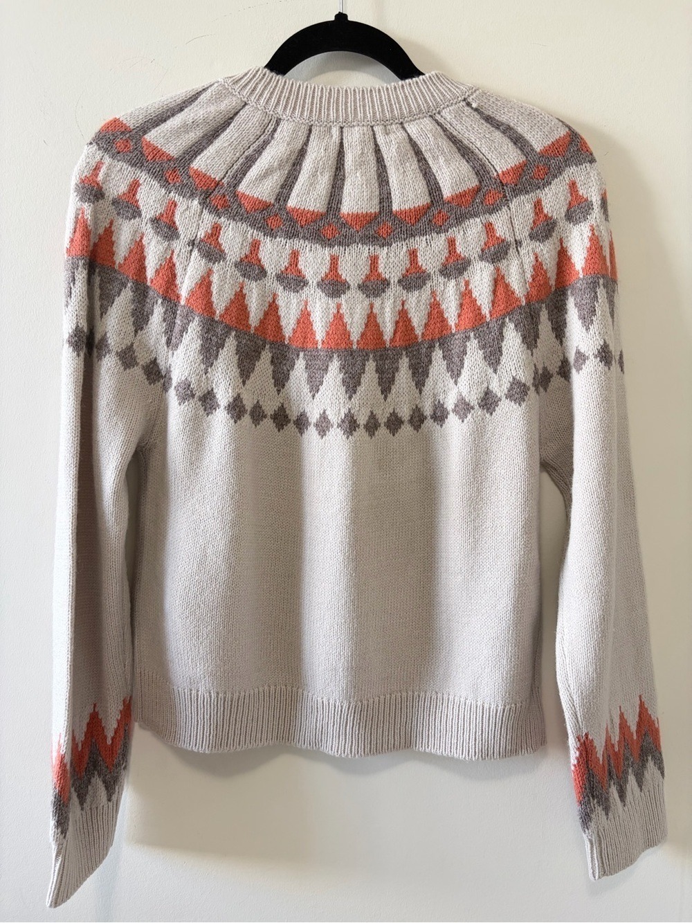 Yerse Nordic Fair Isle Wool Blend Knit Cardigan Size M - Picture 3 of 10